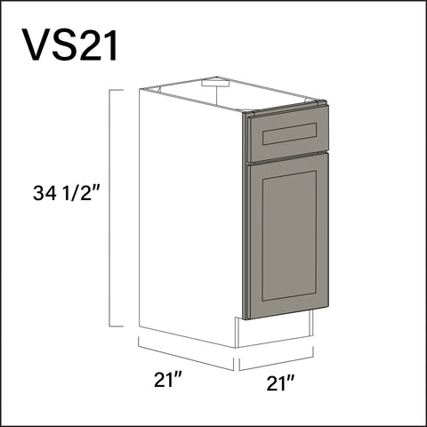 Alton Stone Gray Vanity Sink Base Cabinet - 21" W x 34.5" H x 21" D