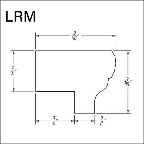 Light Rail Molding 1 1/8" H x 1 1/2"D x 96" L