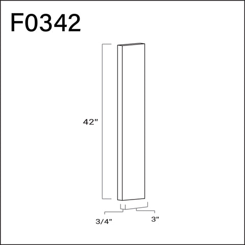 Wall / Base Filler 3" W x 42" L