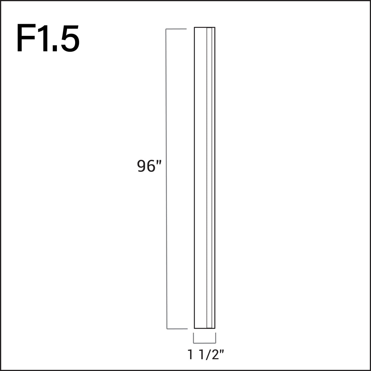 Tall Filler 1.5" for Refrigerator Panel