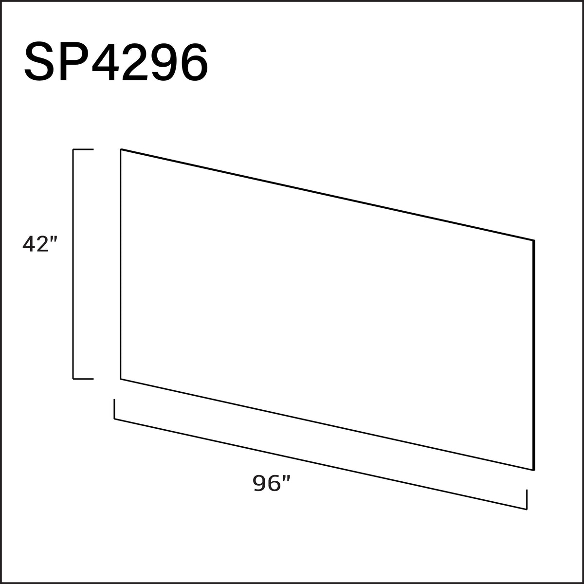 Skin Panel 42" W x 96" L - Back Side Finish of the Island & Peninsula