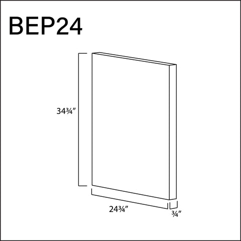 Matching Base End Panel / Dishwasher 24 3/4"W x 34 3/4"H x 3/4"