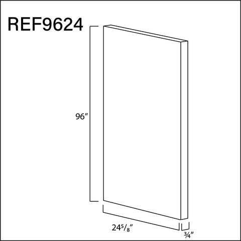 Refrigerator End Panel 96"H x 24 5/8"W x 3/4"