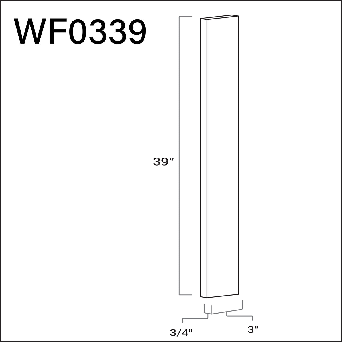 Wall / Base Filler 3"W x 39"L