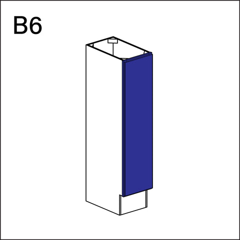 Blue Single Door Kitchen Base Cabinet - 6" W x 34.5" H x 24" D