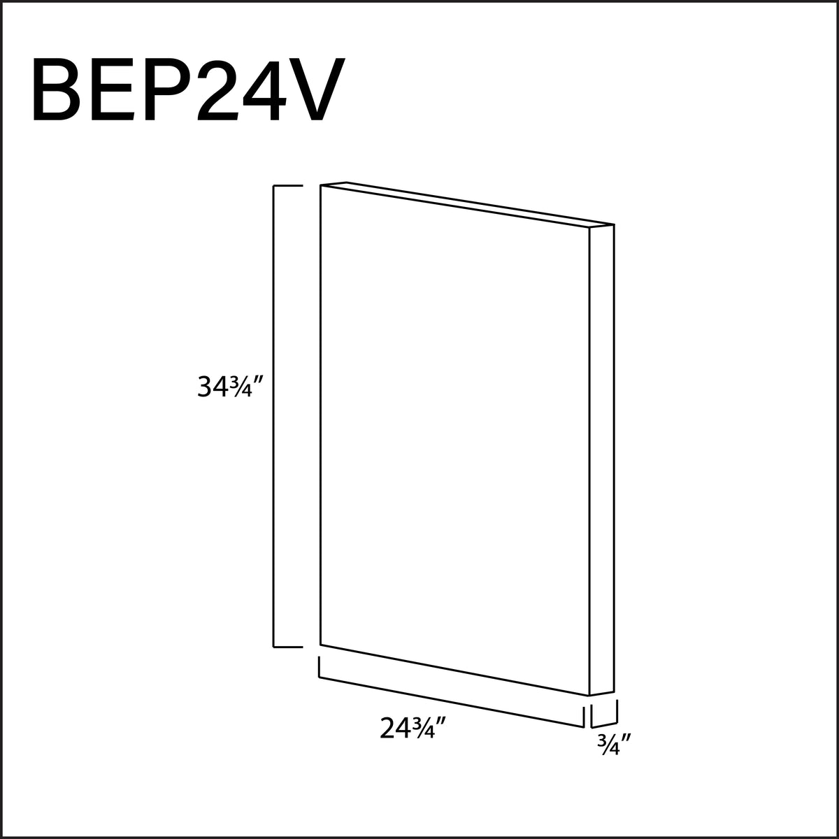 Matching Skin Panel 24 3/4"W x 34 3/4"H x 3/4"