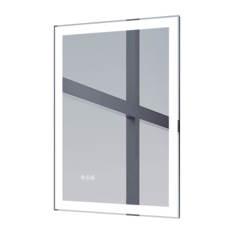 Arba 20" x 28" Frameless Rectangular Anti-Fog Adjustable LED Light Bathroom Vanity Mirror