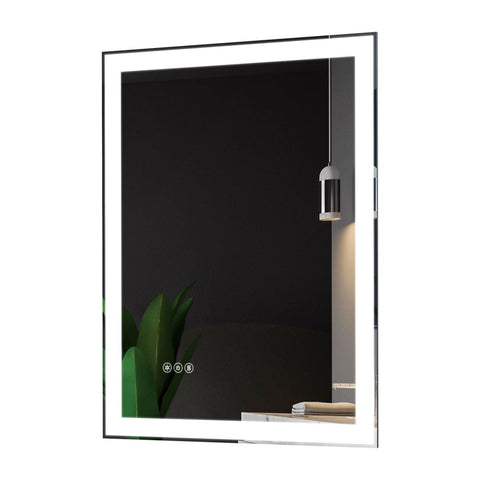 Arba 24" x 32" Frameless Rectangular Anti-Fog Adjustable LED Light Bathroom Vanity Mirror