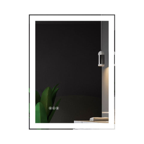 Arba 24" x 32" Frameless Rectangular Anti-Fog Adjustable LED Light Bathroom Vanity Mirror
