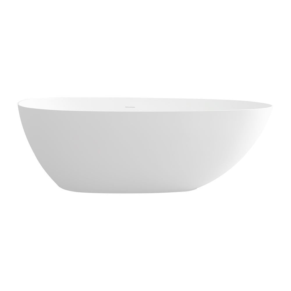 Arba 71" x 35" Freestanding Solid Surface Bathtub in Matte White