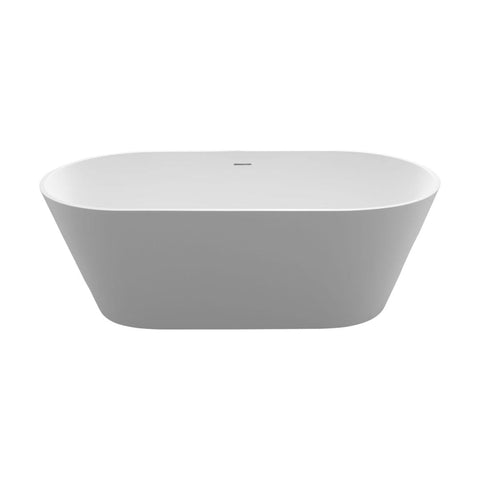 Arba 67" x 31" Freestanding Solid Surface Bathtub in Matte White