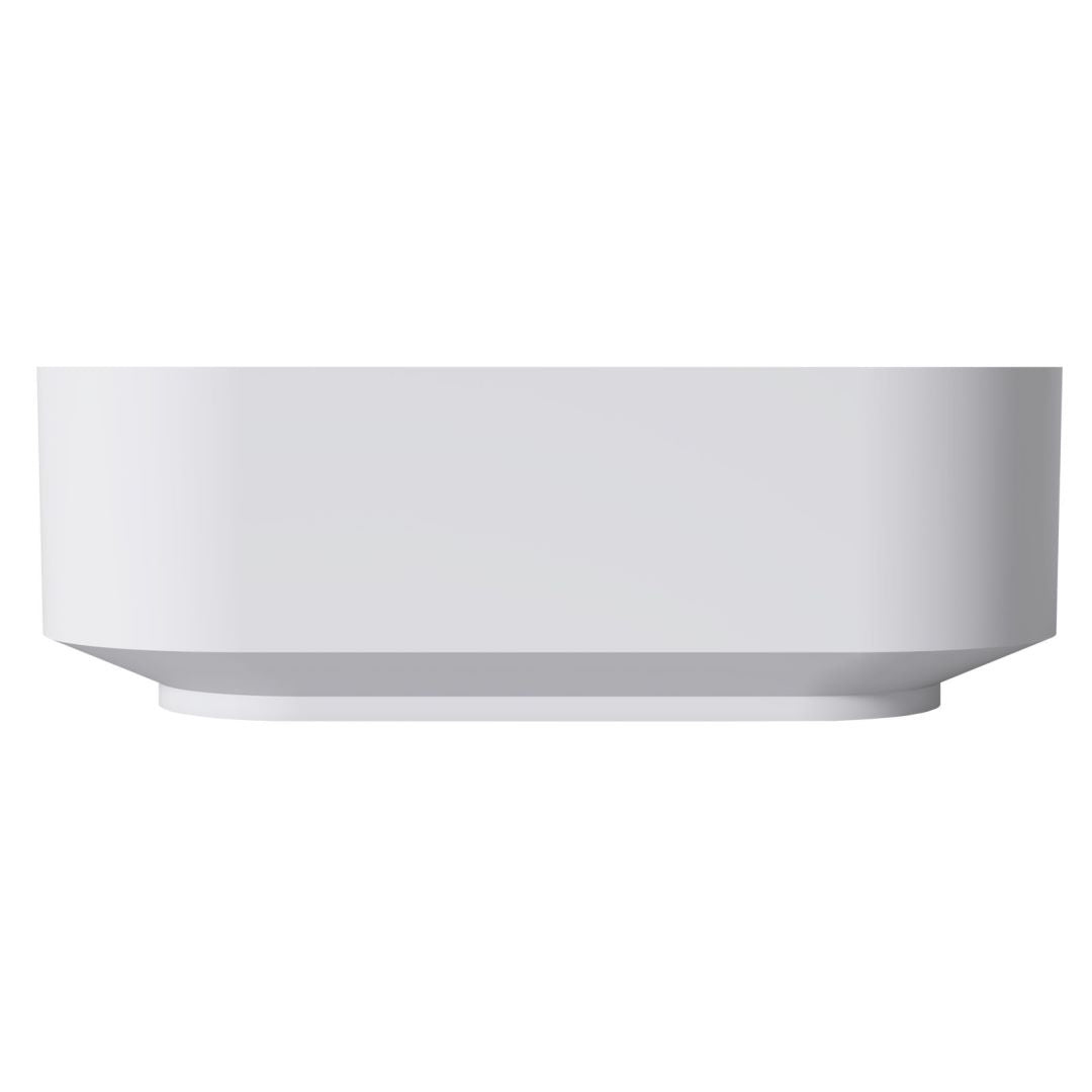 Arba 67" x 30" Freestanding Solid Surface Bathtub in Matte White