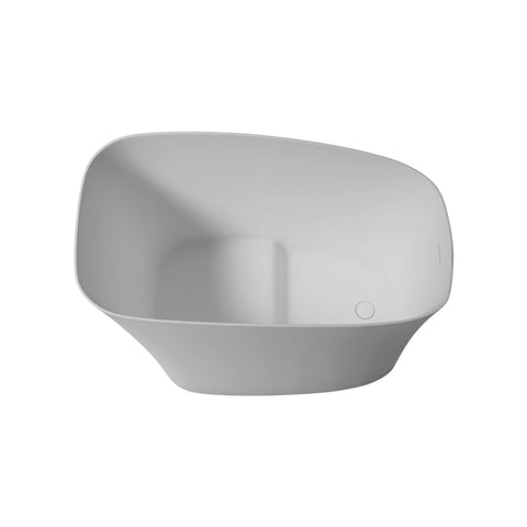 Arba 51" x 29" Freestanding Solid Surface Bathtub in Matte White