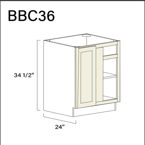 Alton Ivory White Base Blind Corner Cabinet - 27" W x 34.5" H x 24" D
