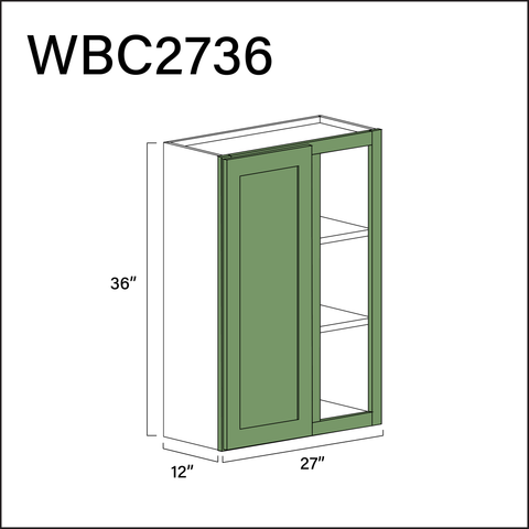 Jade Shaker Wall Blind Corner Cabinet - 27" W x 36" H x 12" D