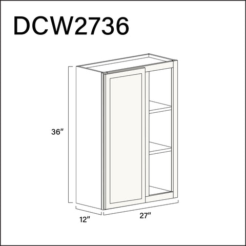 Angel White Slim Shaker Wall Blind Corner Cabinet - 27" W x 36" H x 12" D